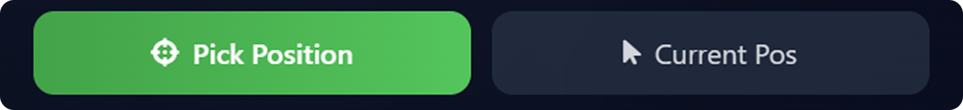 Step 2 — Pick your position with the crosshair picker